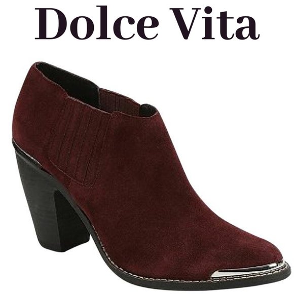 Dolce Vita Shoes - Dolce Vita Burgundy Suede Ankle Boots/Booties